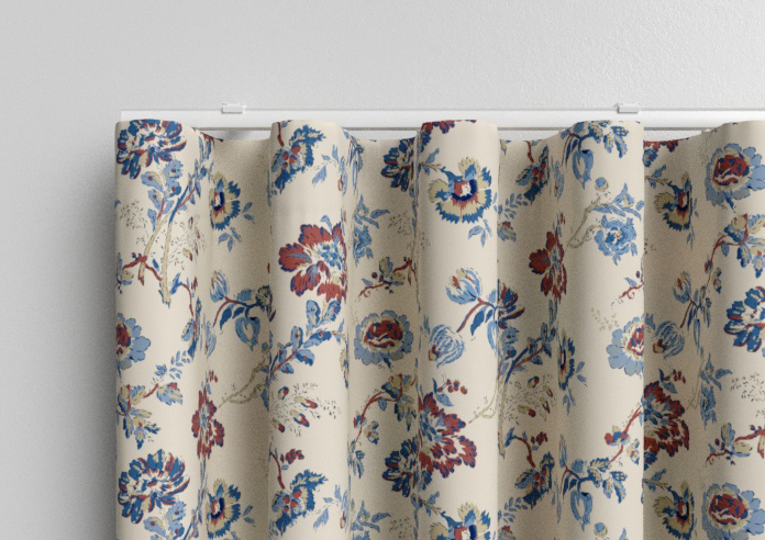 Land & Shore Orchard, Blue Red - Made to Measure Curtains - Image 13